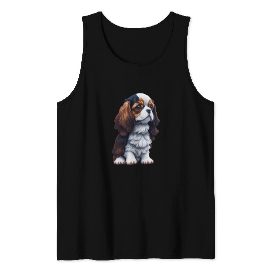 Cavalier King Charles Spaniel Dog Puppet Tank Tops