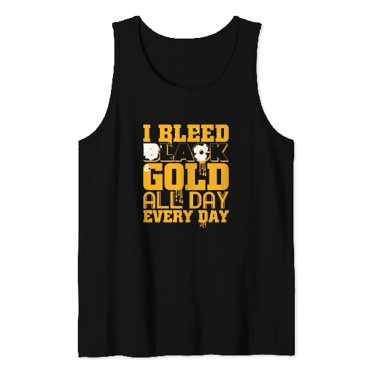 I Bleed Black And Gold Tank Tops
