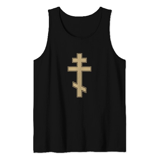 Russian Orthodox Cross Slavo Byzantine Cross Tank Tops