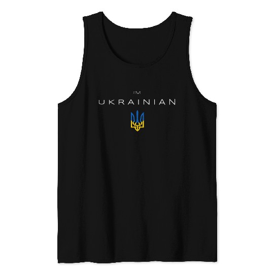 I am Ukrainian - I am from Ukraine Trident Flag Tank Tops