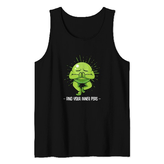 Peas Find Your Inner Peas Funny Vegetable Pun Tank Tops