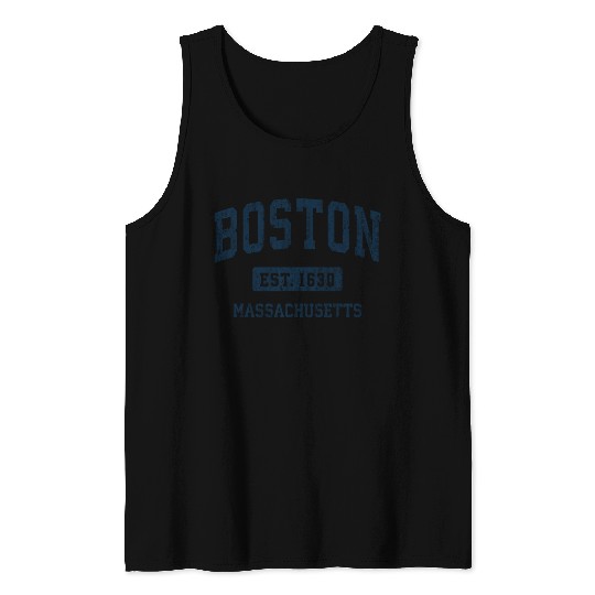 Boston Massachusetts Ma Vintage Athletic Tank Tops