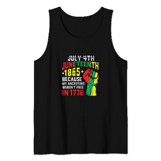 July 4Th Juneteenth 1865 African Melanin Black Pro Tank Tops
