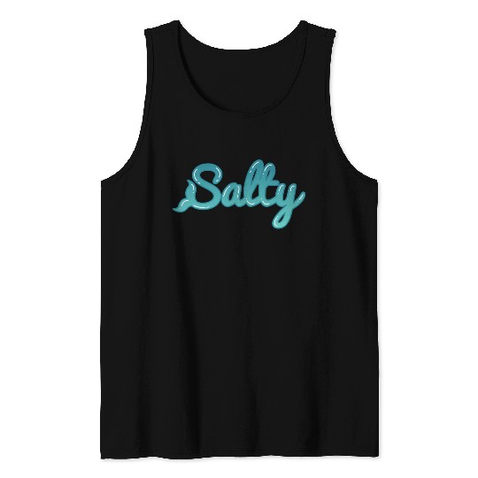 Salty Triggered Mermaid Sailor Open Ocean Water Tank Tops