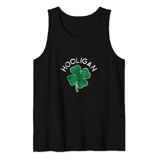 Hooligan Squad Lucky C St Patrick'S Day Distress Tank Tops