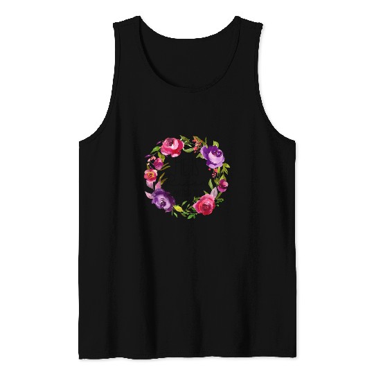 He Is Risen Floral Easter For Christiann Mom Tank Tops