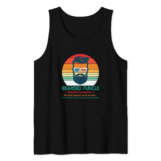 Bearded Funcle Definition Uncle Tank Tops