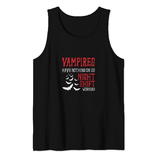 Night Shift Worker Graveyard Duty Tank Tops