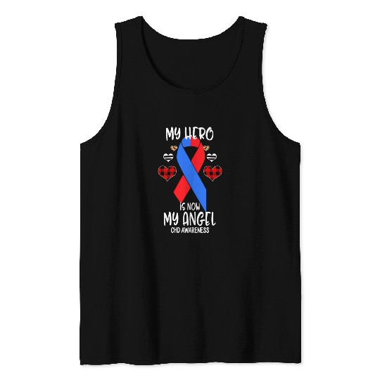 Chd Awareness Remembrance Hero Is Now My Angel Tank Tops