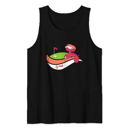 Summer Golf Balloon Dog Tank Tops