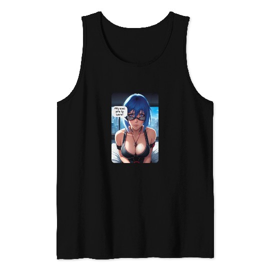 Cyberpunk Waifu Influencer Design 10 Tank Tops