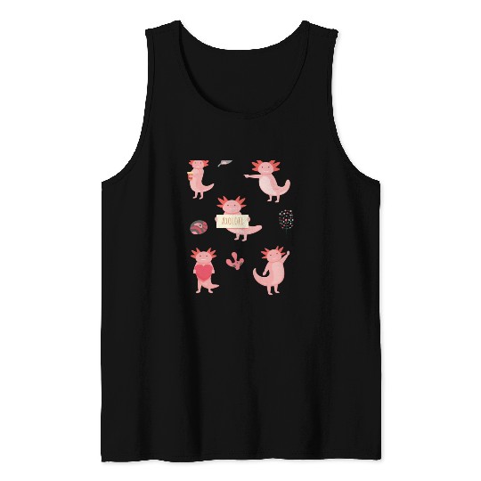 Set Axolot Axolotl Tank Tops