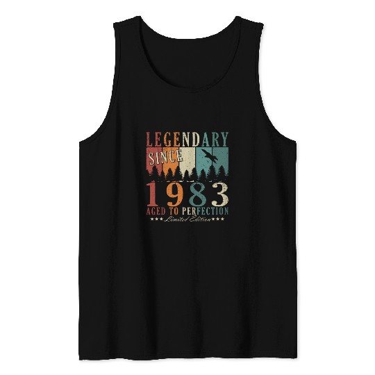 40th birthday man vintage 1983 legend Tank Tops