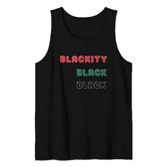 Blackity Black Black Tank Tops