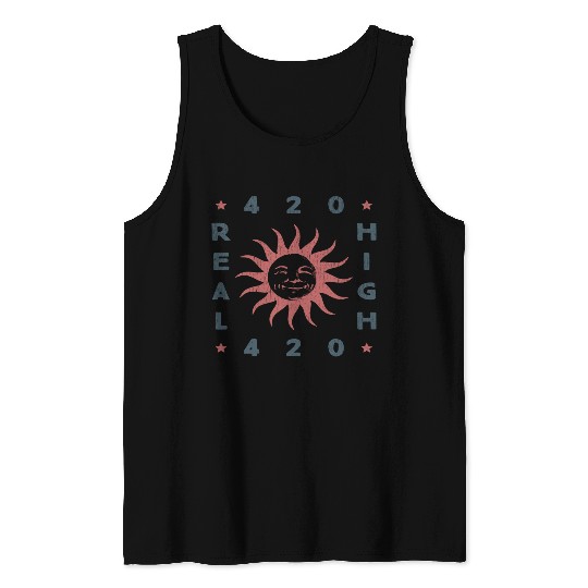 420 REAL HIGH nostalgia Tank Tops