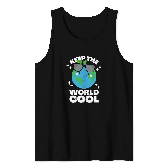 DESIGNKeep The World Cool 80s Tank Tops
