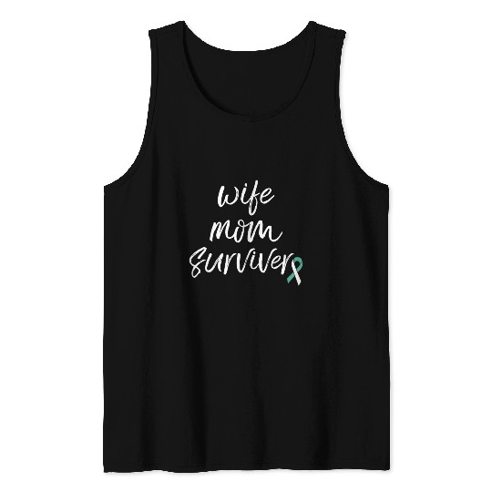 Cervical Cancer Awareness Products Ribbon Survivor Tank Tops