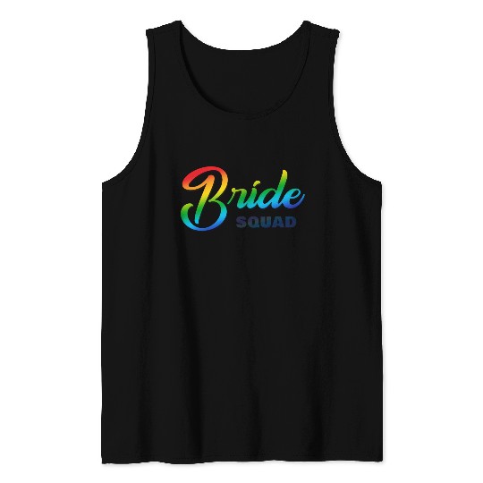 Bride Squad Rainbow Tank Tops