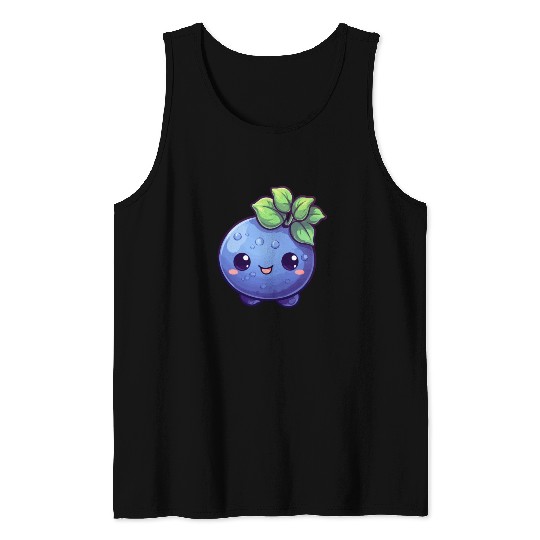 Blueberry kawaii Tank Tops