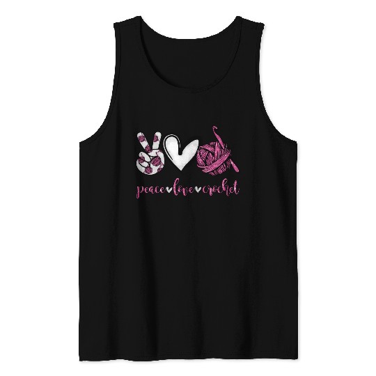 Peace Love Crochet Crocheting Tank Tops