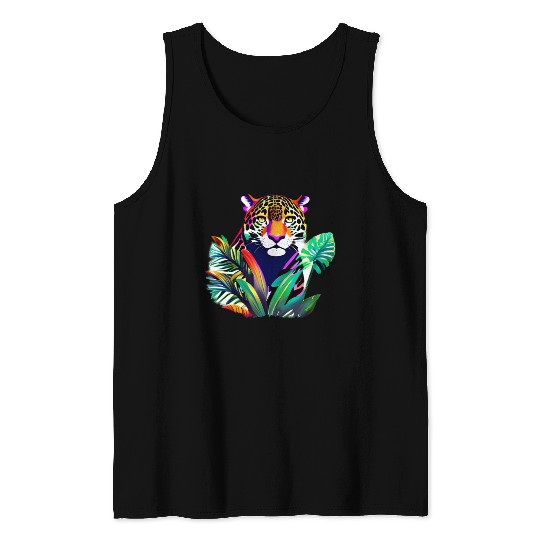 Jaguar in the Tropics Tank Tops