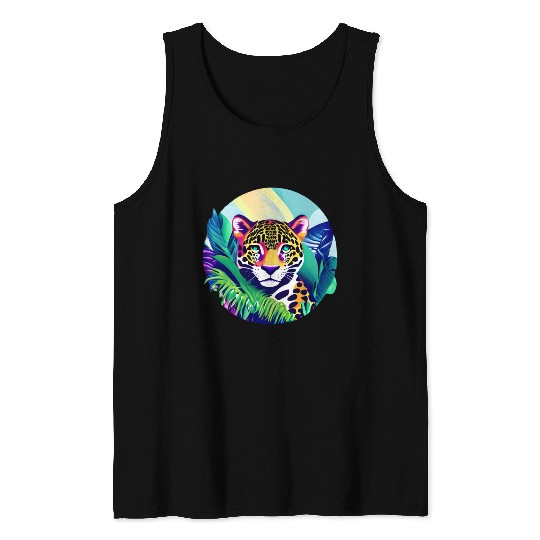Jaguar in the Tropics Tank Tops
