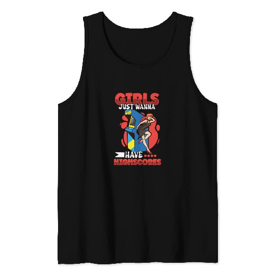 Pinball Machine Pinball Player Funny Pinball Tank Tops
