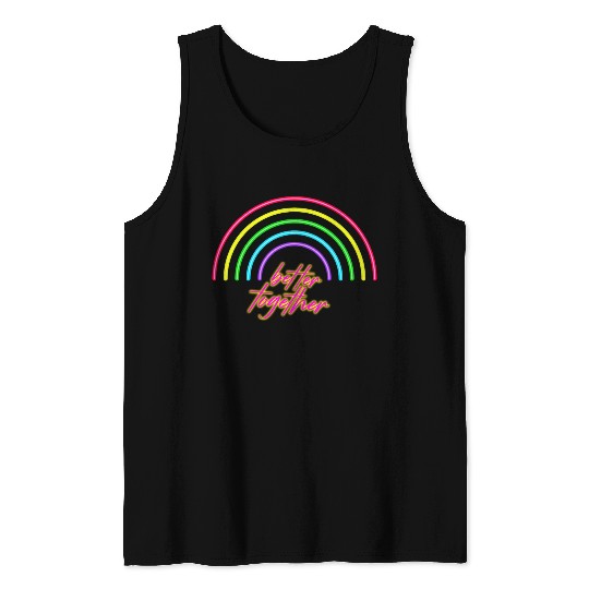 Better Together Neon Rainbow vintage Tank Tops