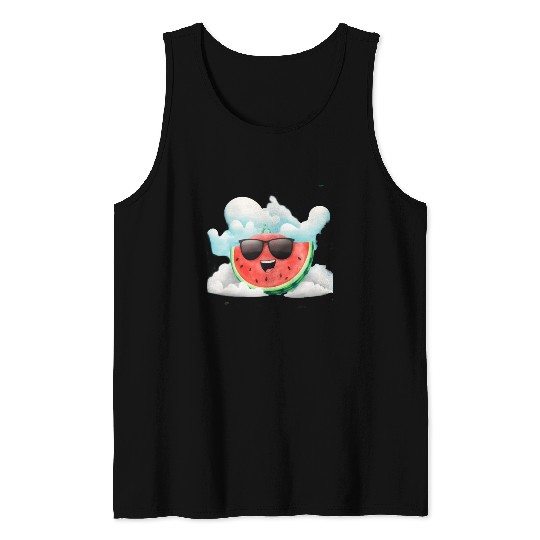 Cute Watermelon Party Summer Melon Fruit Tank Tops