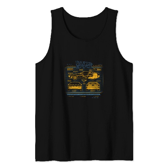Back To The Future 35Th Anniversary Delorean Tank Tops