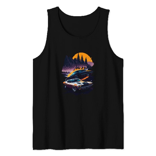 Sports car illustration Tank Tops