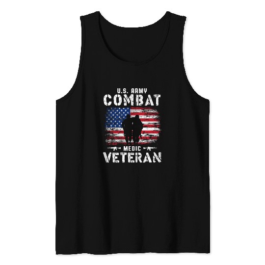 US Army Combat Medic Veteran Tank Tops