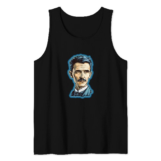 Nikola Tesla Physics Nerd Geek Tank Tops