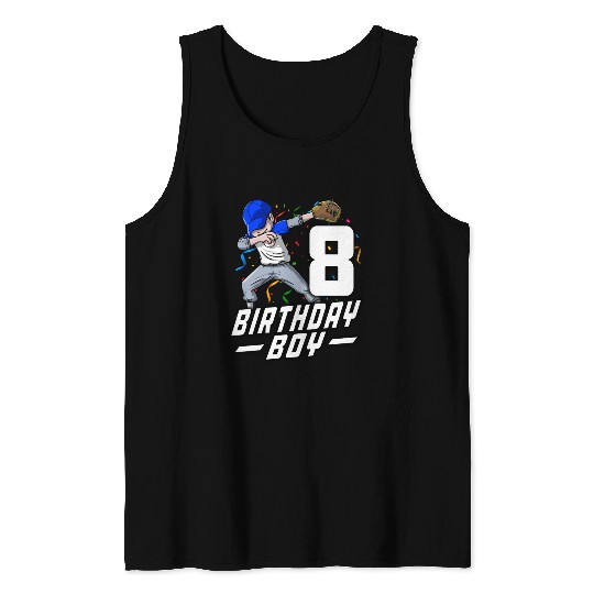 8 8Th Baseball Dabbing Tank Tops