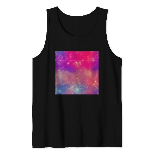 galaxy nebula draw abstract Tank Tops