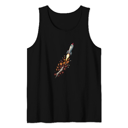Autumn rocket - leaf-driven flight Tank Tops