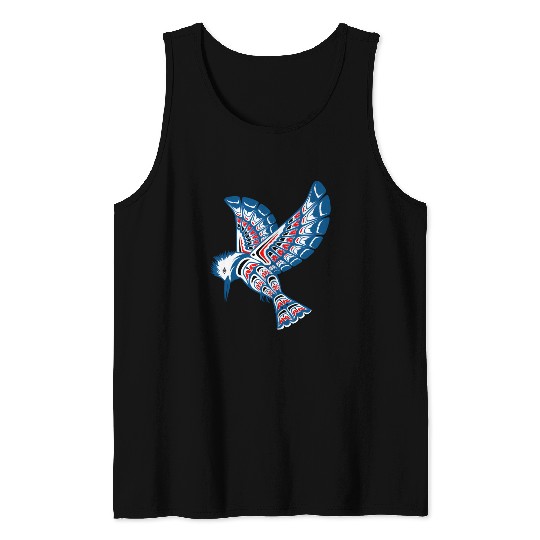 Native American Style Kingfisher Pacific Northwest Tank Tops