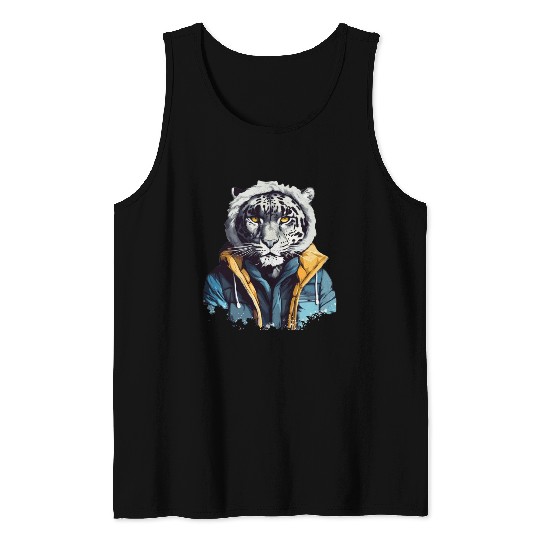 Street Style Snow Leopard | Leopard Lovers Tank Tops