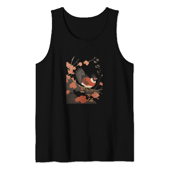 The Bird on the Cherry Blossom Tree Tank Tops