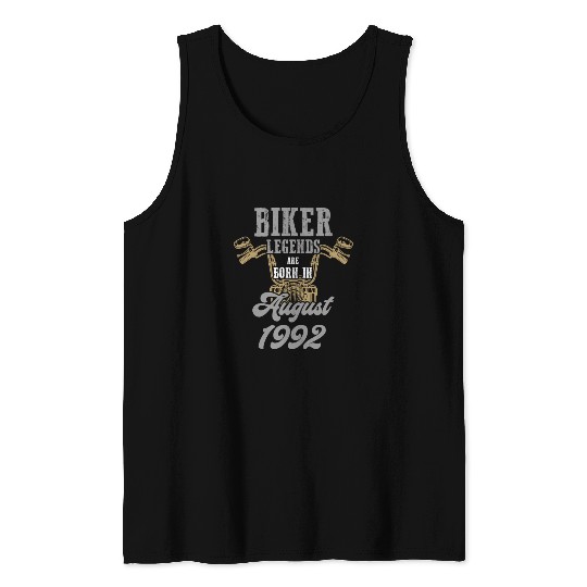 Motorcyclist Motorcycle Biker Born 1992 Tank Tops