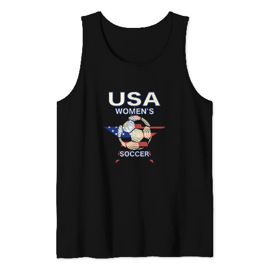 Soccer Usa Flag Tank Tops