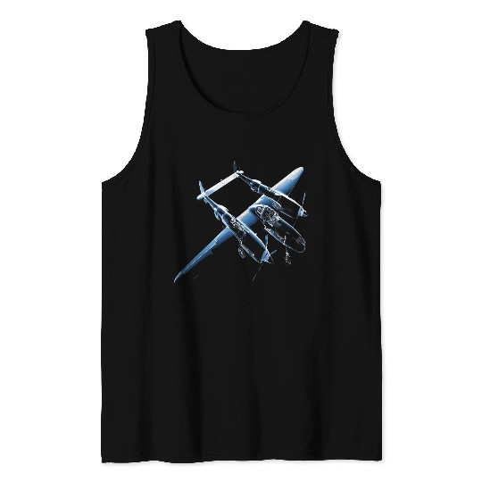 P 38 Lightning 3D Tank Tops