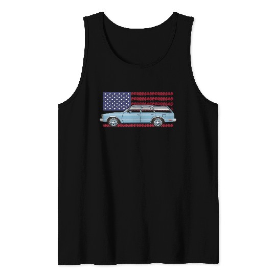 Usa Light Blue Tank Tops