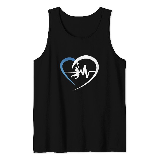 Basketball Heartbeat Tank Tops