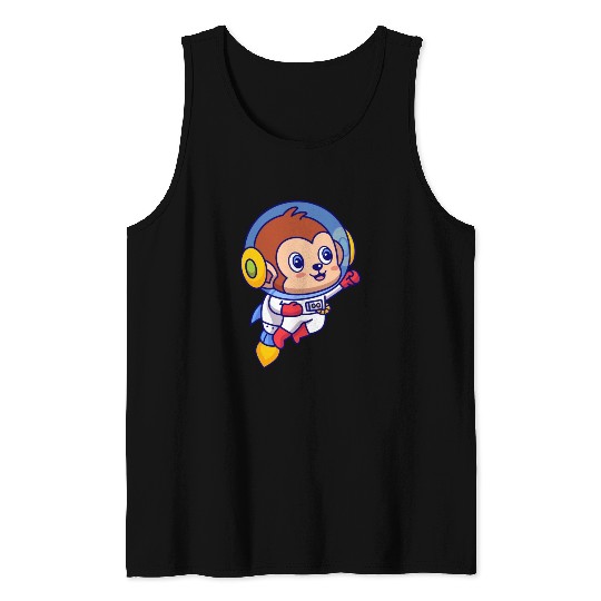 Flying Monkey Astronaut Tank Tops