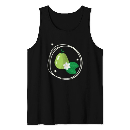 Guava With Flower And Leaves Tank Tops
