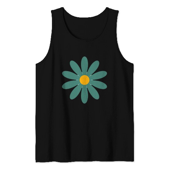 green daisy Tank Tops