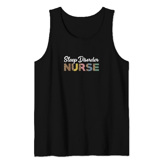 Sleep Disorder Nurse Leopard Pattern Tank Tops