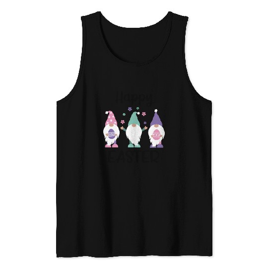 Happy Easter 2020 Gnome Egg Hunt Swea Tank Tops