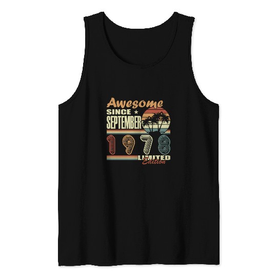 september 1978 Anniversary september 1978 septembe Tank Tops